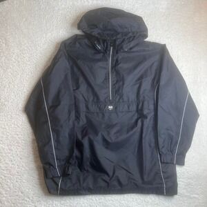 Vintage Nike center check men black silver windbreaker jacket 90s‎ lined xl